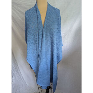 J. Jill Chambray Blue Wrap Sweater Women's One Size Lagenlook Quiet Luxury EUC